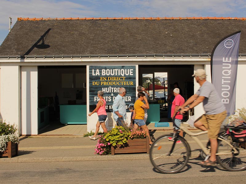 Boutique en direct du producteur : huîtres et fruits de mer.